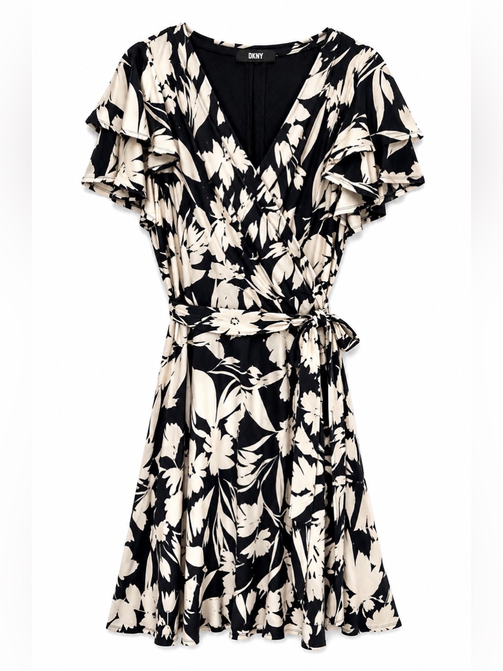 DKNY Navy and Cream Floral Dress- 20W